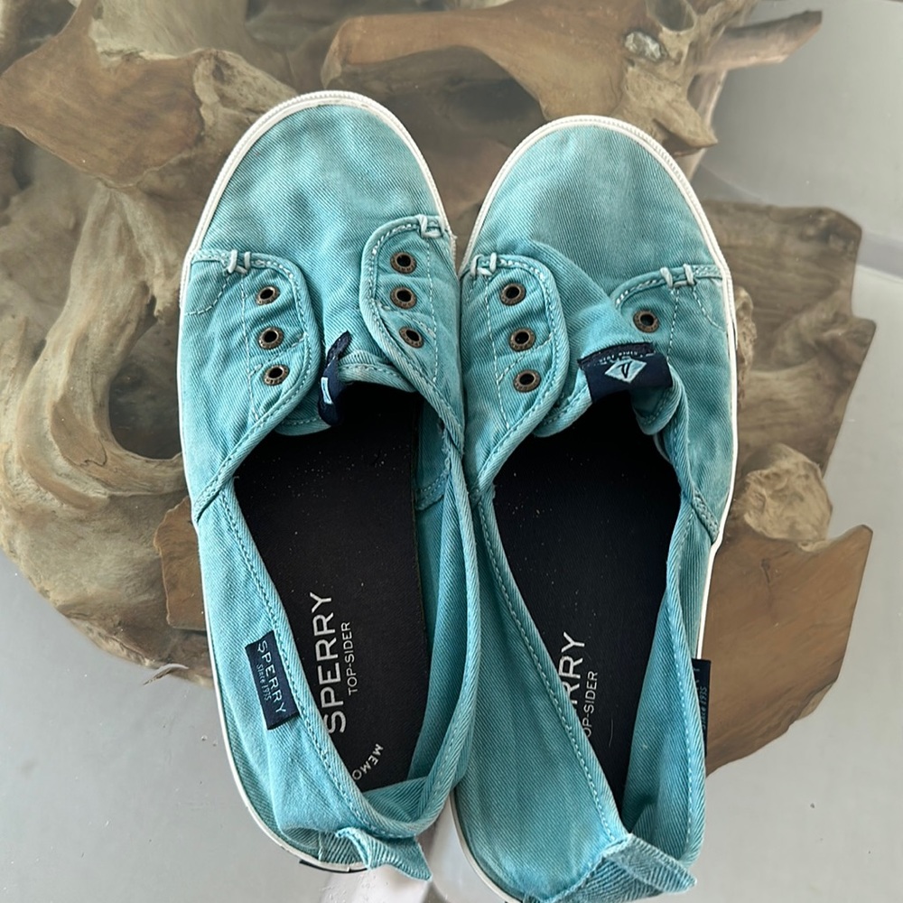 Sperry blue topsiders flat sneakers